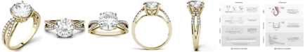 Charles & Colvard Moissanite Split Shank Ring 2-9/10 ct. t.w. Diamond Equivalent in 14k White Gold or 14k Yellow Gold